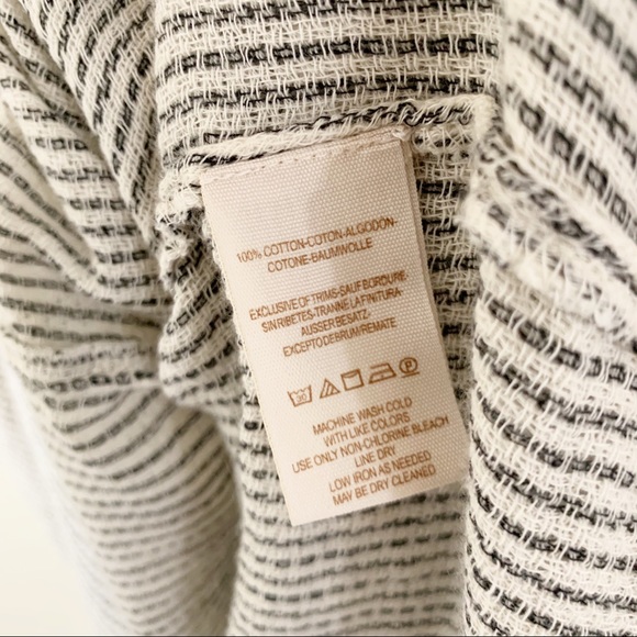 Free People High-Low Top. Striped White & Black. - Picture 8 of 8